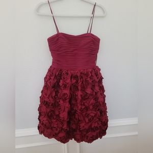 Maroon/deep red Aidan NWT strapless dress size 0